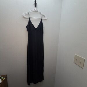 white christmas dresses Vintage Slit Denim Slip Dress